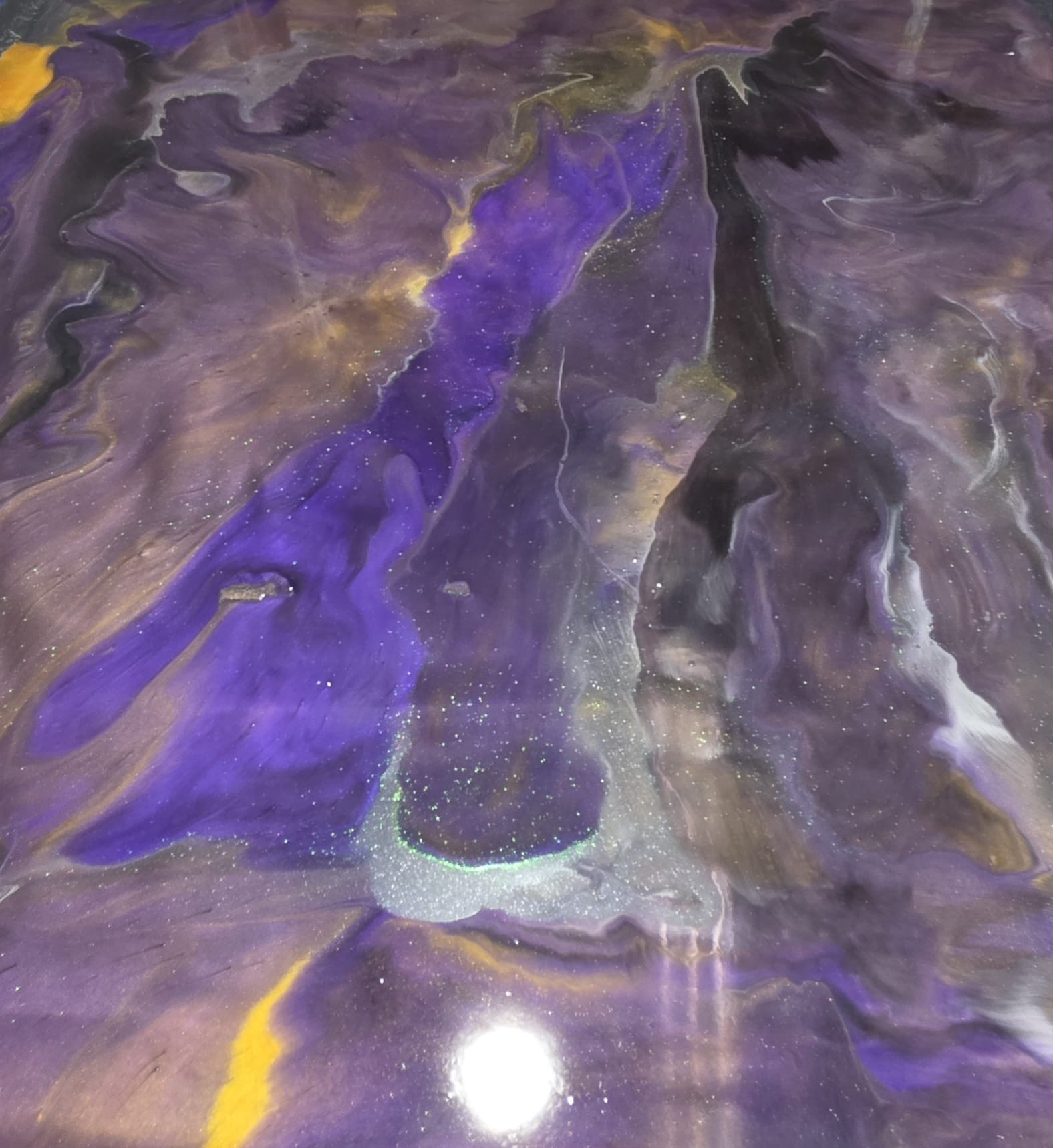 Violet & Gold resin floor finish