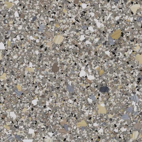 Hybrid epoxy flooring finish swatch: Travertine